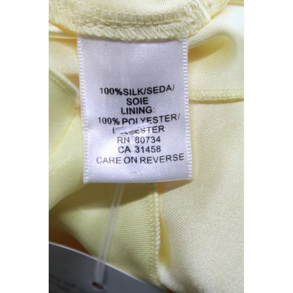 BCBG Max Azria Womens Maxi Dress Yellow 100% Silk Sweetheart Sleeveless Size 2 - Picture 5 of 6